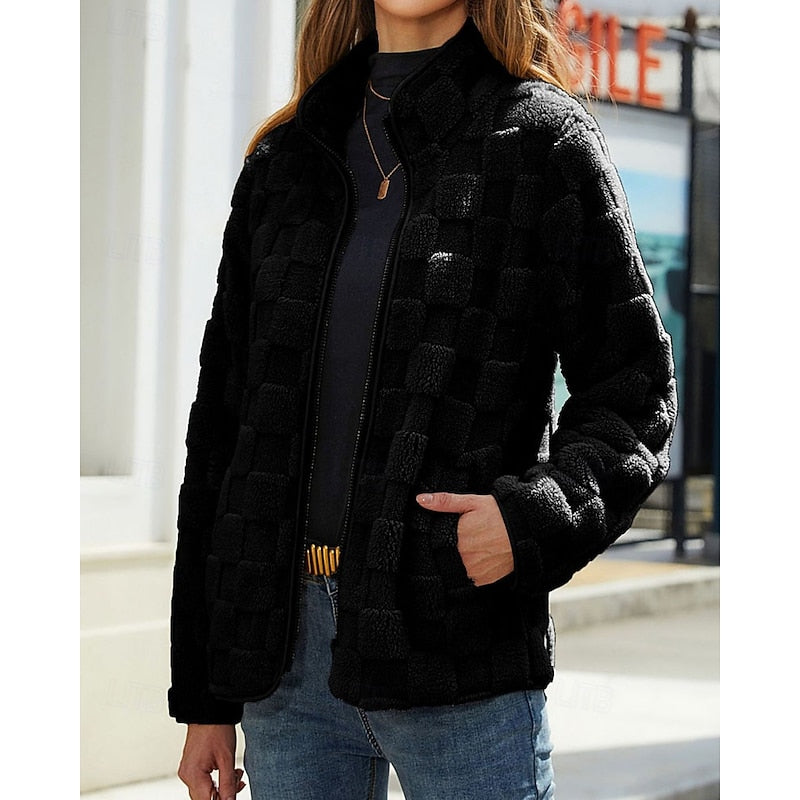 Rosabel | Textured Stand-Collar Coat