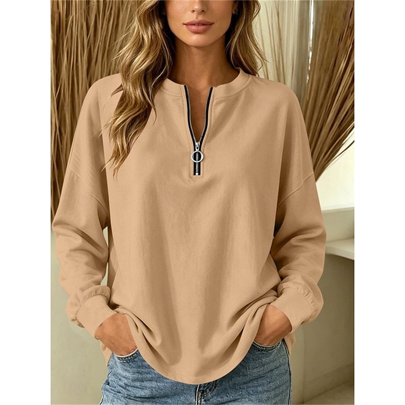 Louisa | Relaxed Fit Quarter-Zip Top