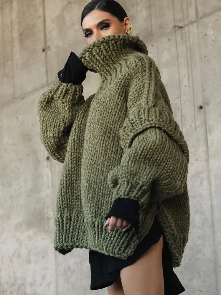 Women's Oversized Knit Jersey Dress