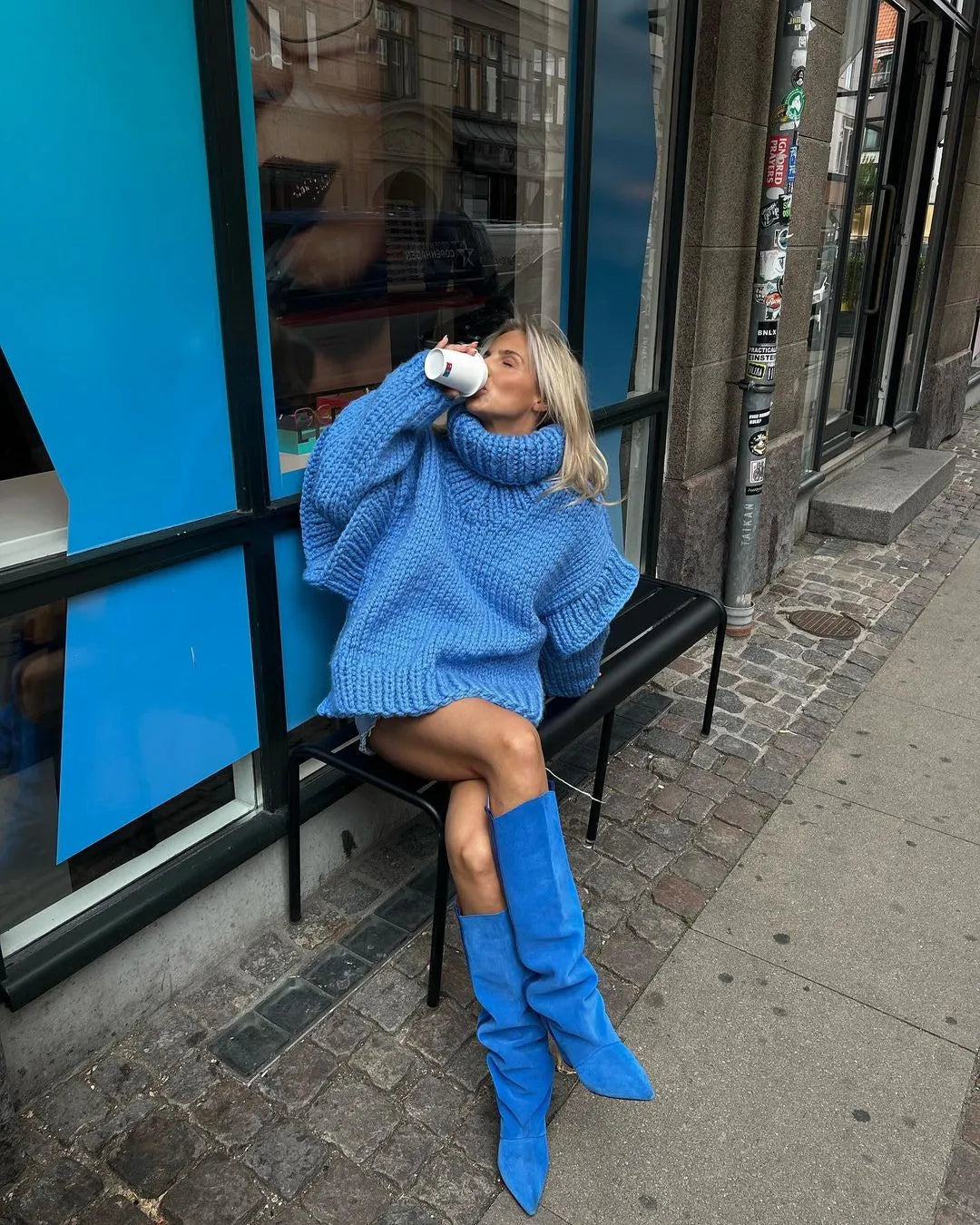 Women's Oversized Knit Jersey Dress