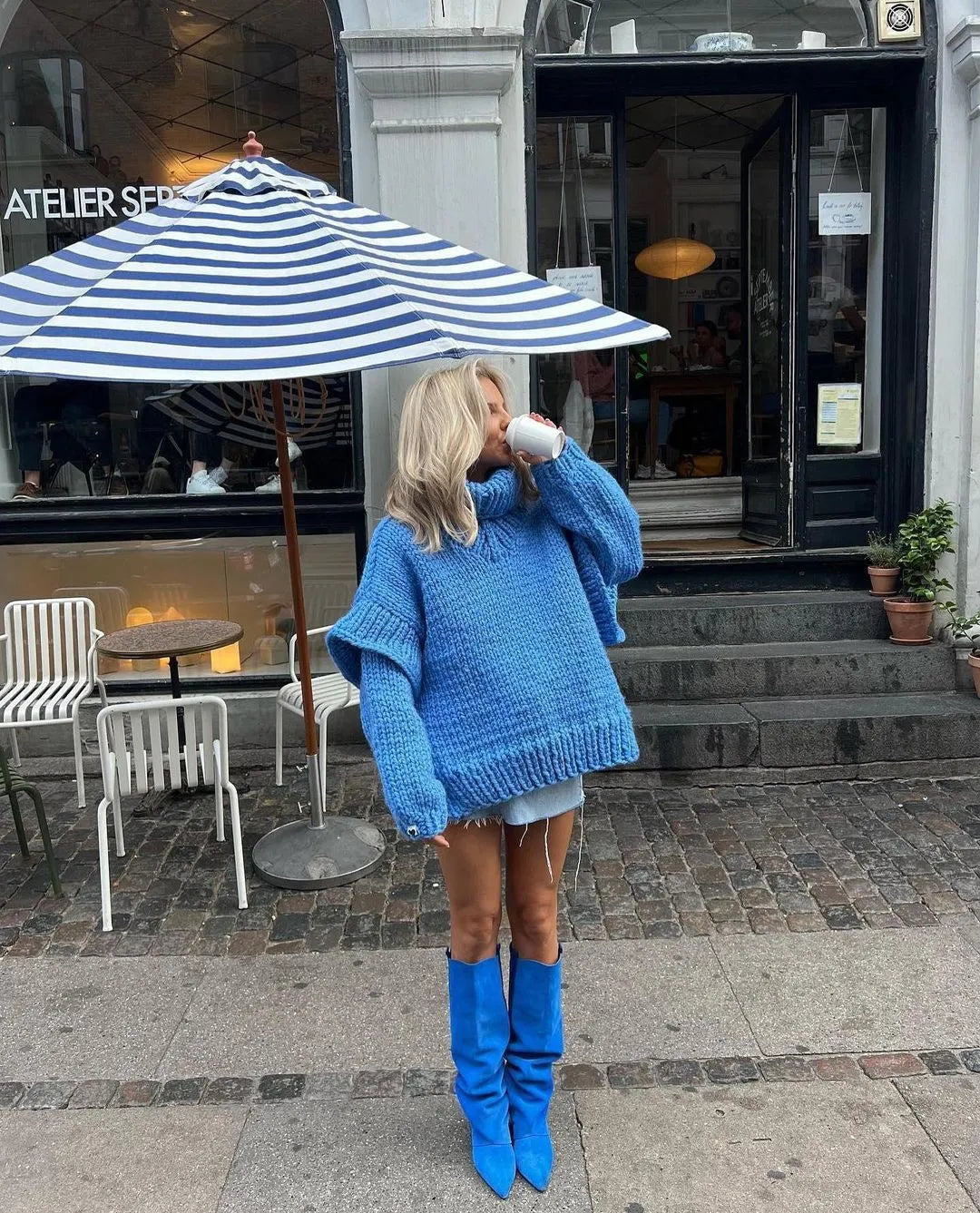 Women's Oversized Knit Jersey Dress