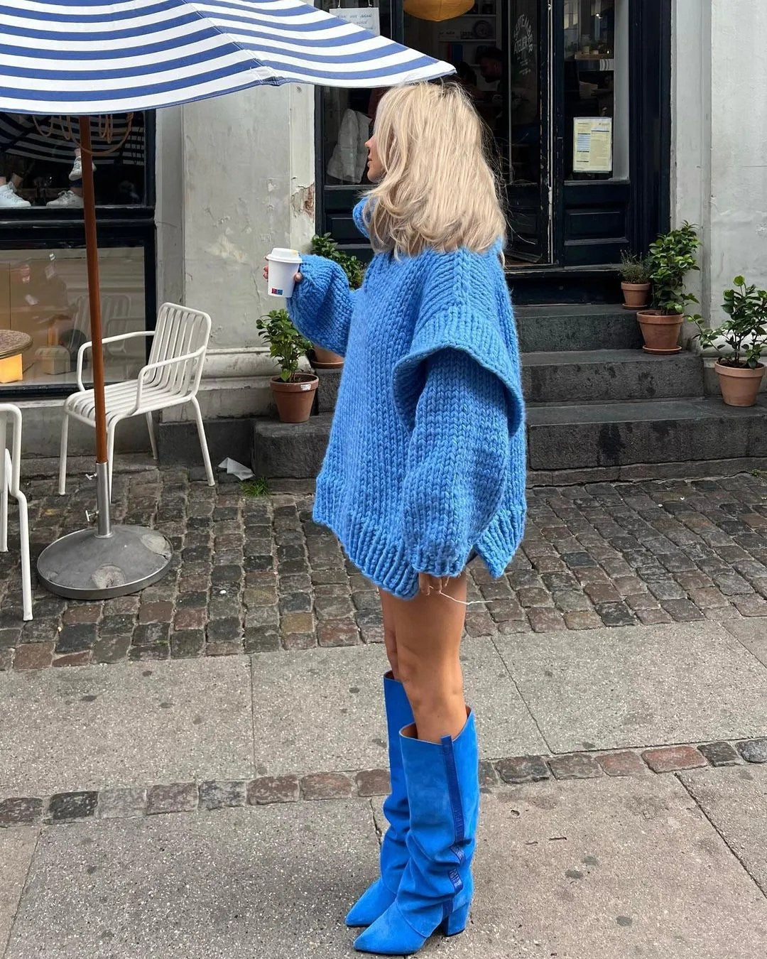 Women's Oversized Knit Jersey Dress