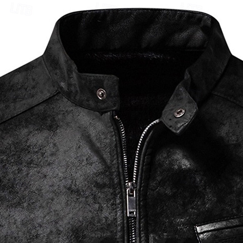 Malcolm | Timeless Stand-Collar Biker Jacket