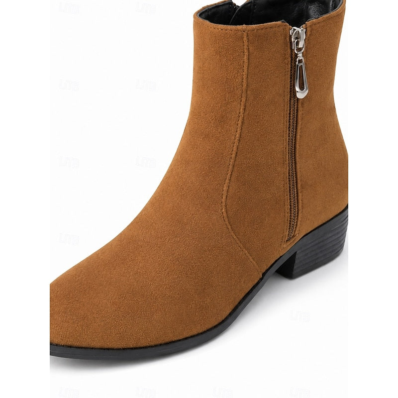Hazel | Elegant Block-Heel Ankle Boots
