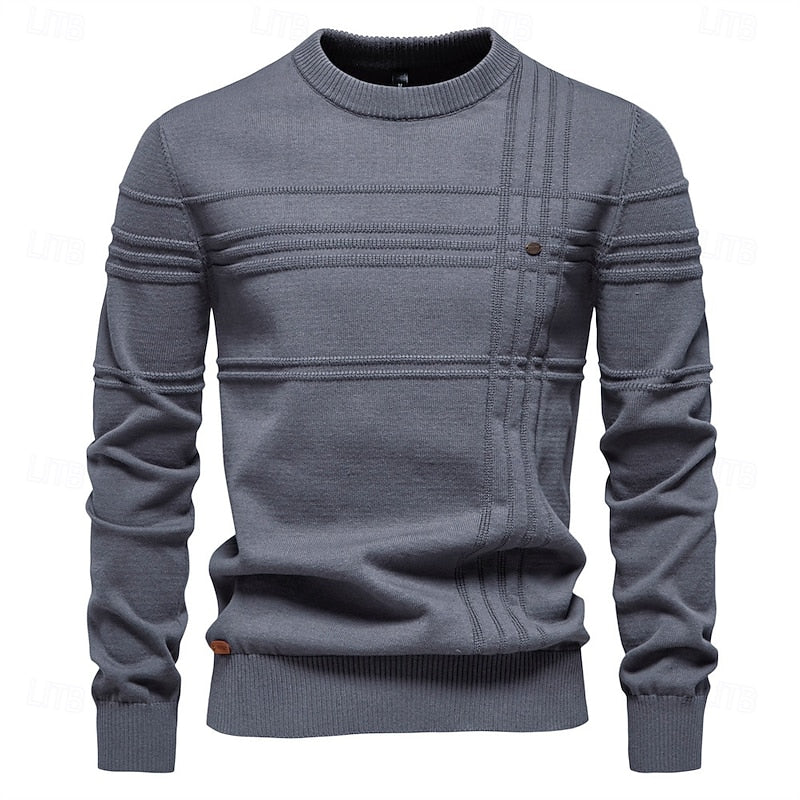 Hamish | Textured Crew Neck Sweater