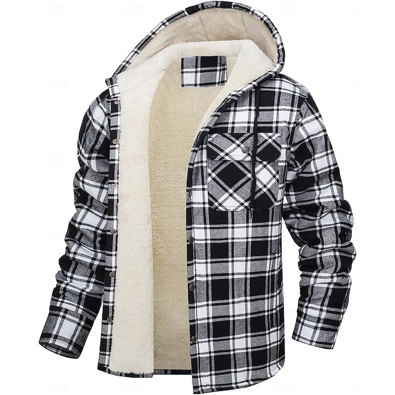 Graham | Checkered Hooded Shirt Jacket