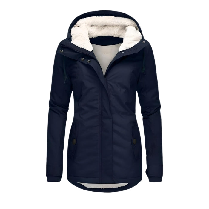 Women's Winter Coat with Waterproof Fabric and Pockets
