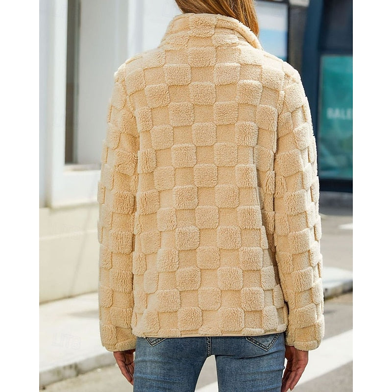 Rosabel | Textured Stand-Collar Coat