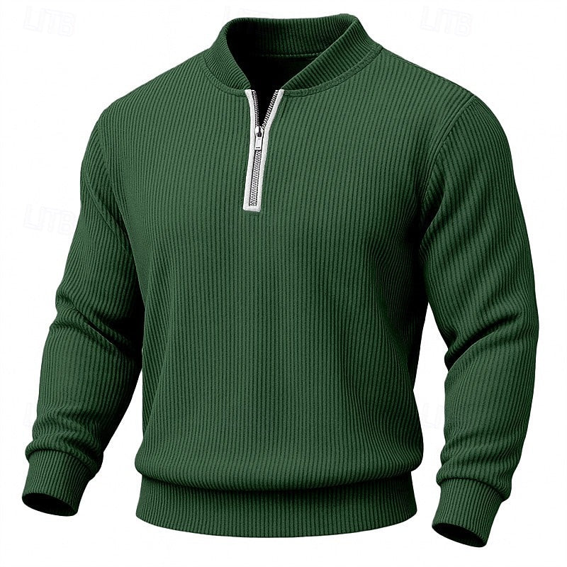 Corbin | Textured Quarter-Zip Pullover