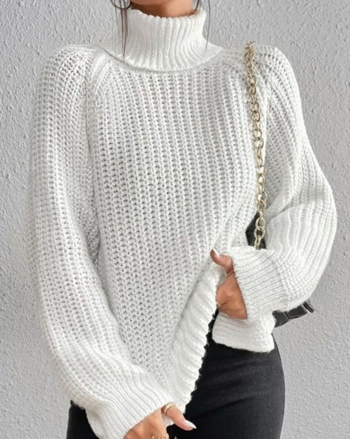 Isabella | Women's Long Sleeve Classic Ribbed Turtleneck Sweater