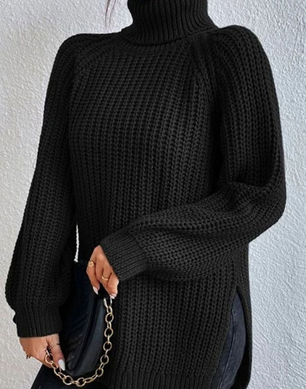 Isabella | Women's Long Sleeve Classic Ribbed Turtleneck Sweater