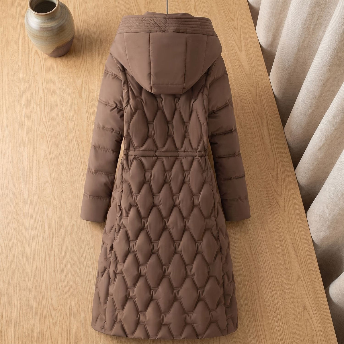 Penelope | Women's Quilted Longline Hooded Winter Parka