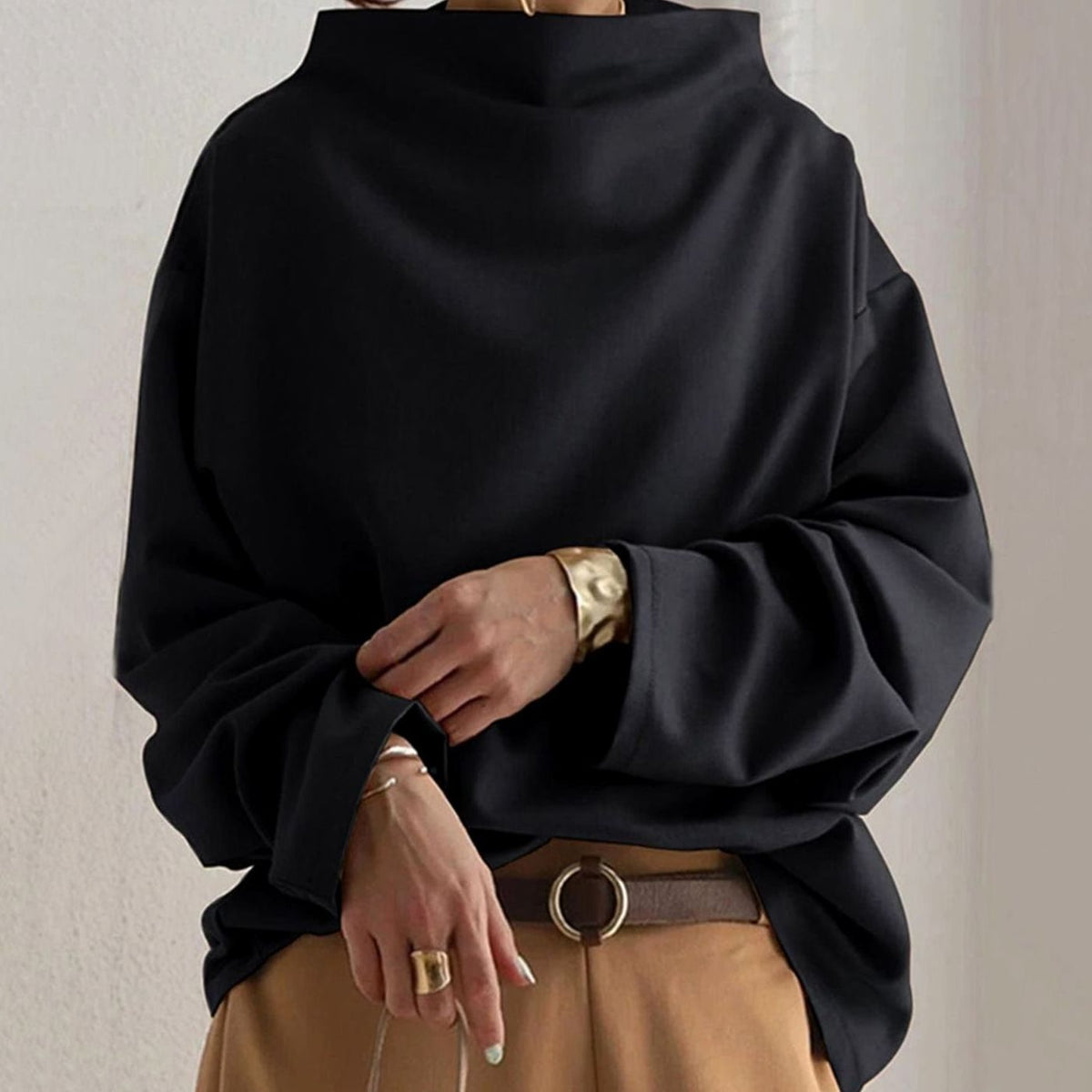 Amelia | Women's Cozy Oversized High-Neck Turtleneck Sweater