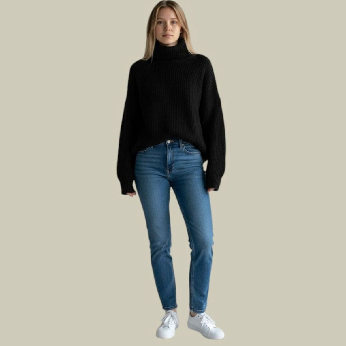 Olivia | Women's Cozy Ribbed Turtleneck Sweater in Relaxed Fit
