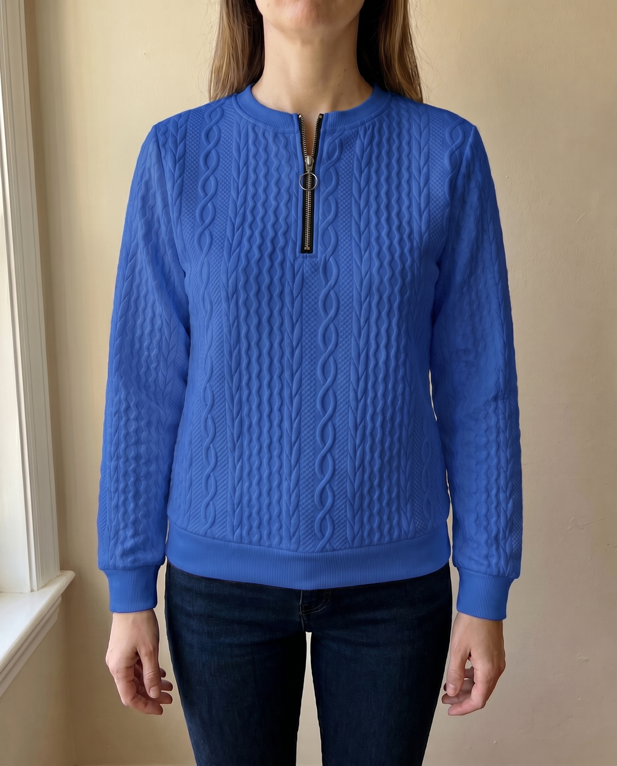 Women's Structured Zip Sweater