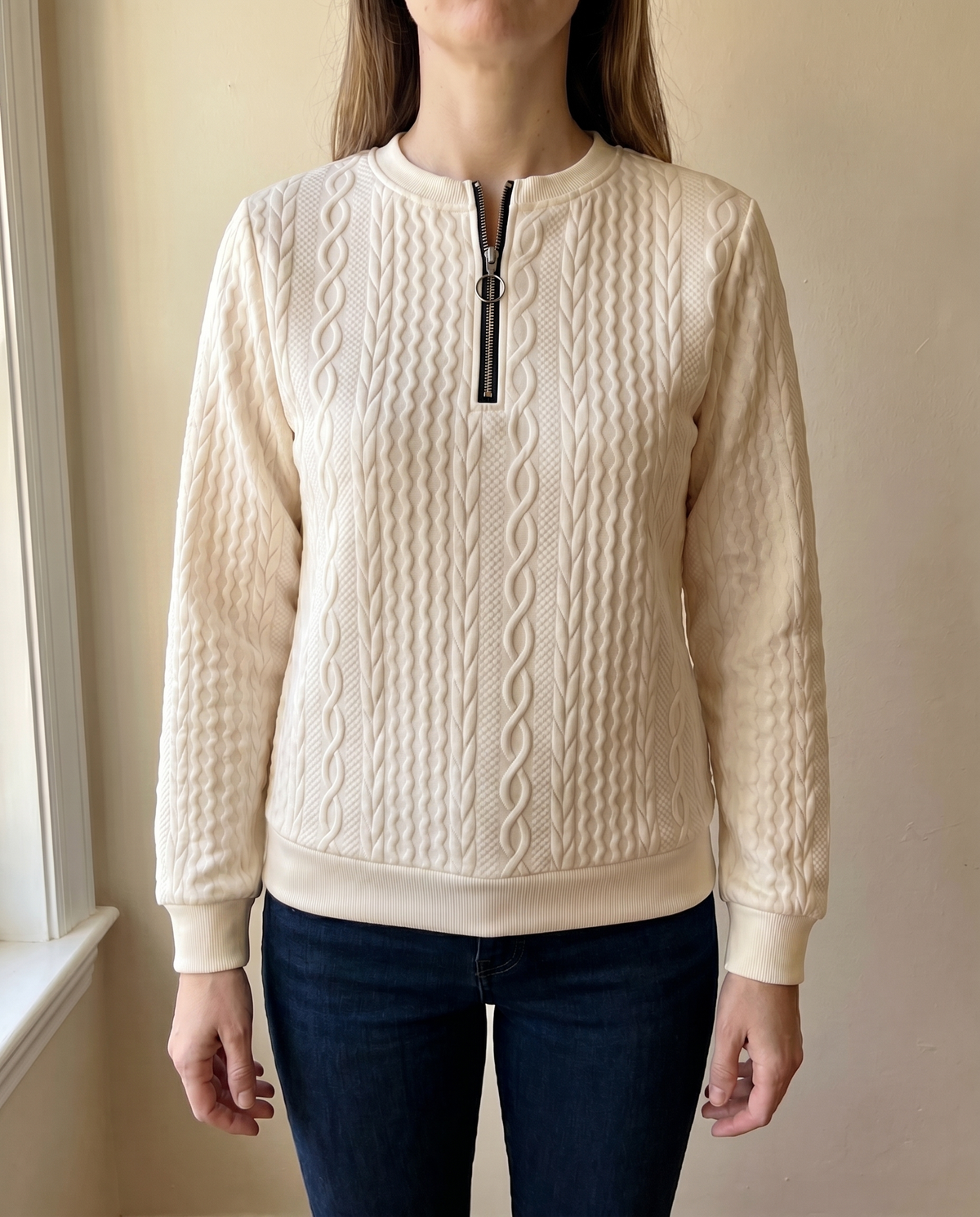Women's Structured Zip Sweater