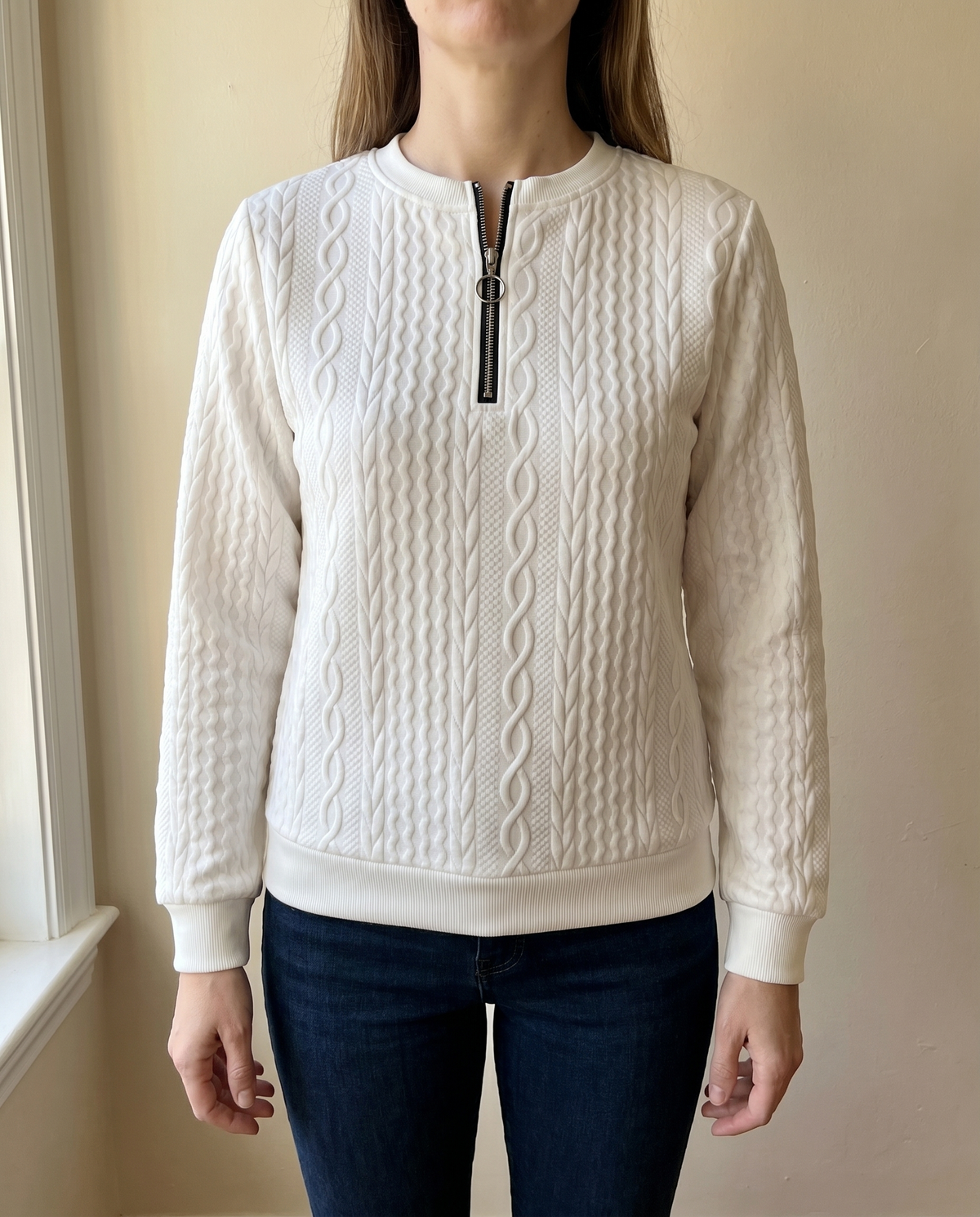 Women's Structured Zip Sweater