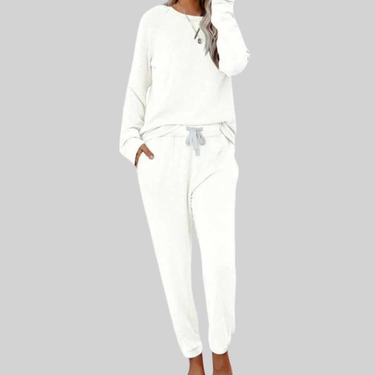 Olivia | Women's Long Sleeve Sweatshirt and Jogger Lounge Set