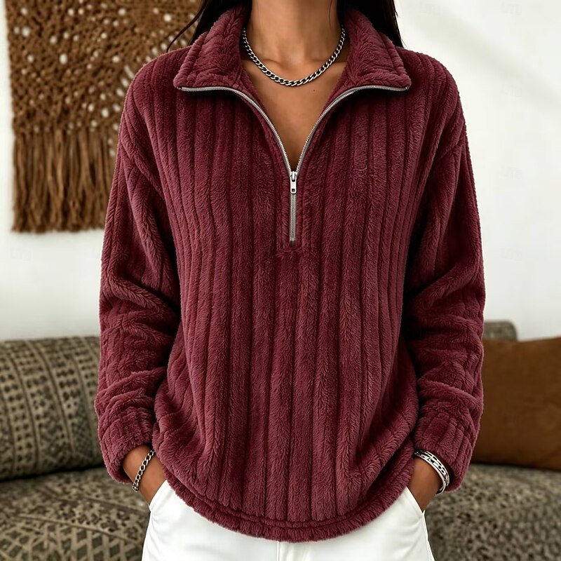 Maribel | Cozy Ribbed Quarter-Zip Sweater