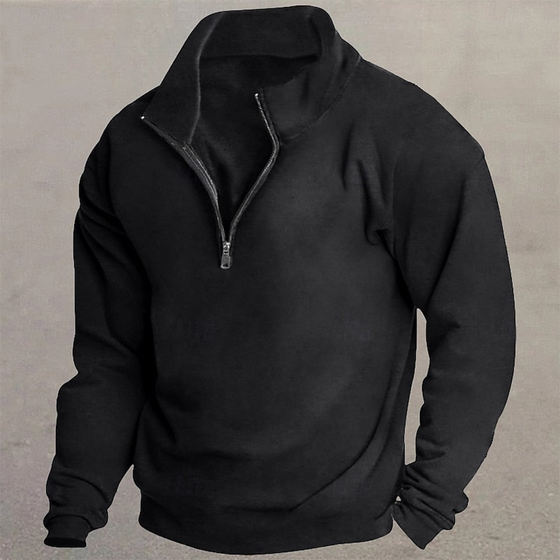 Grant | Quarter-Zip Pullover with Standing Collar