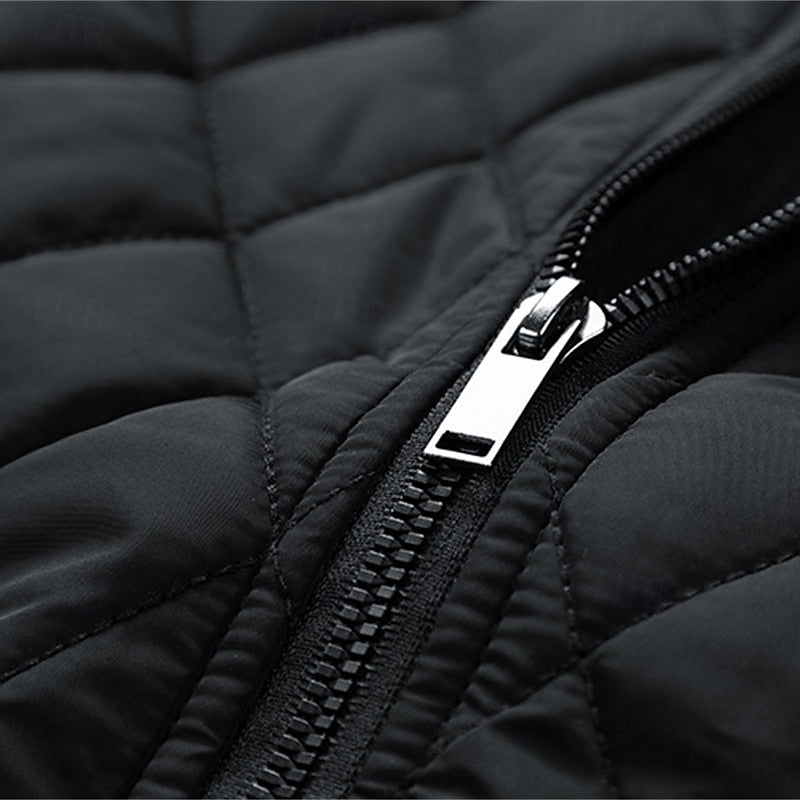 Carter | Quilted Diamond Stand-Collar Jacket