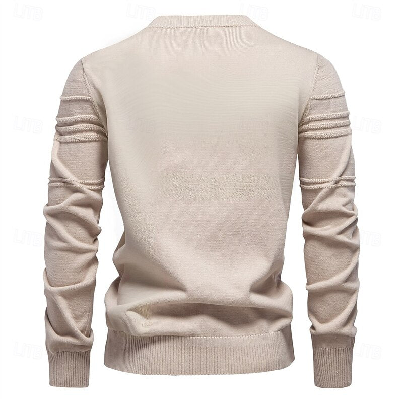 Hamish | Textured Crew Neck Sweater
