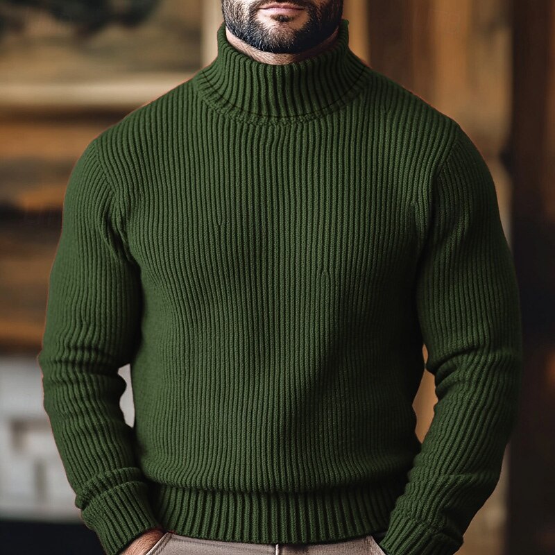Dean | Textured Rib Turtleneck Sweater