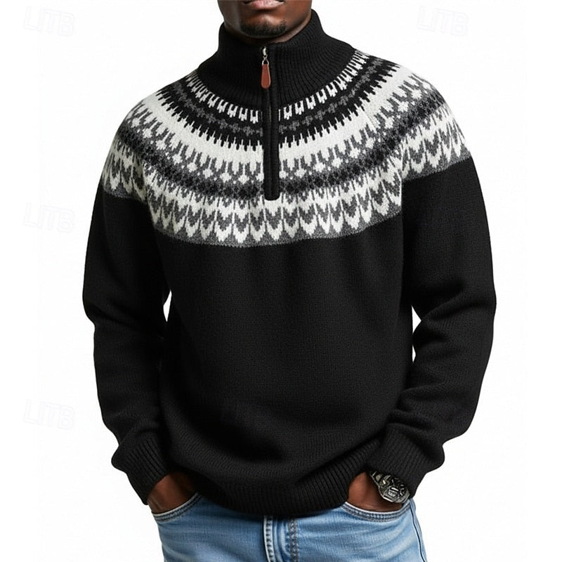 Xavier | Nordic Style Quarter-Zip Pullover