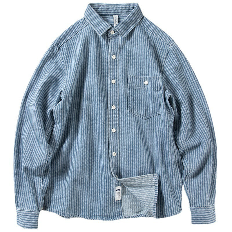 Striped Loose Button-Up