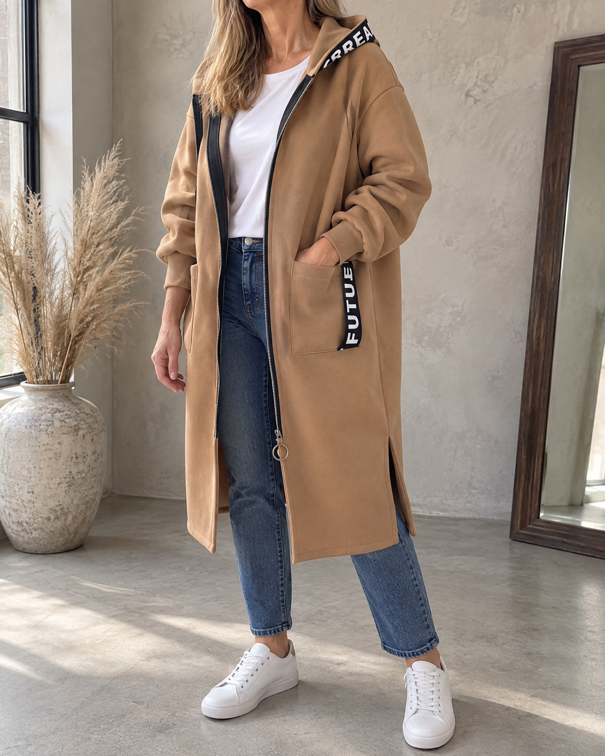 Women's Long Hooded Coat