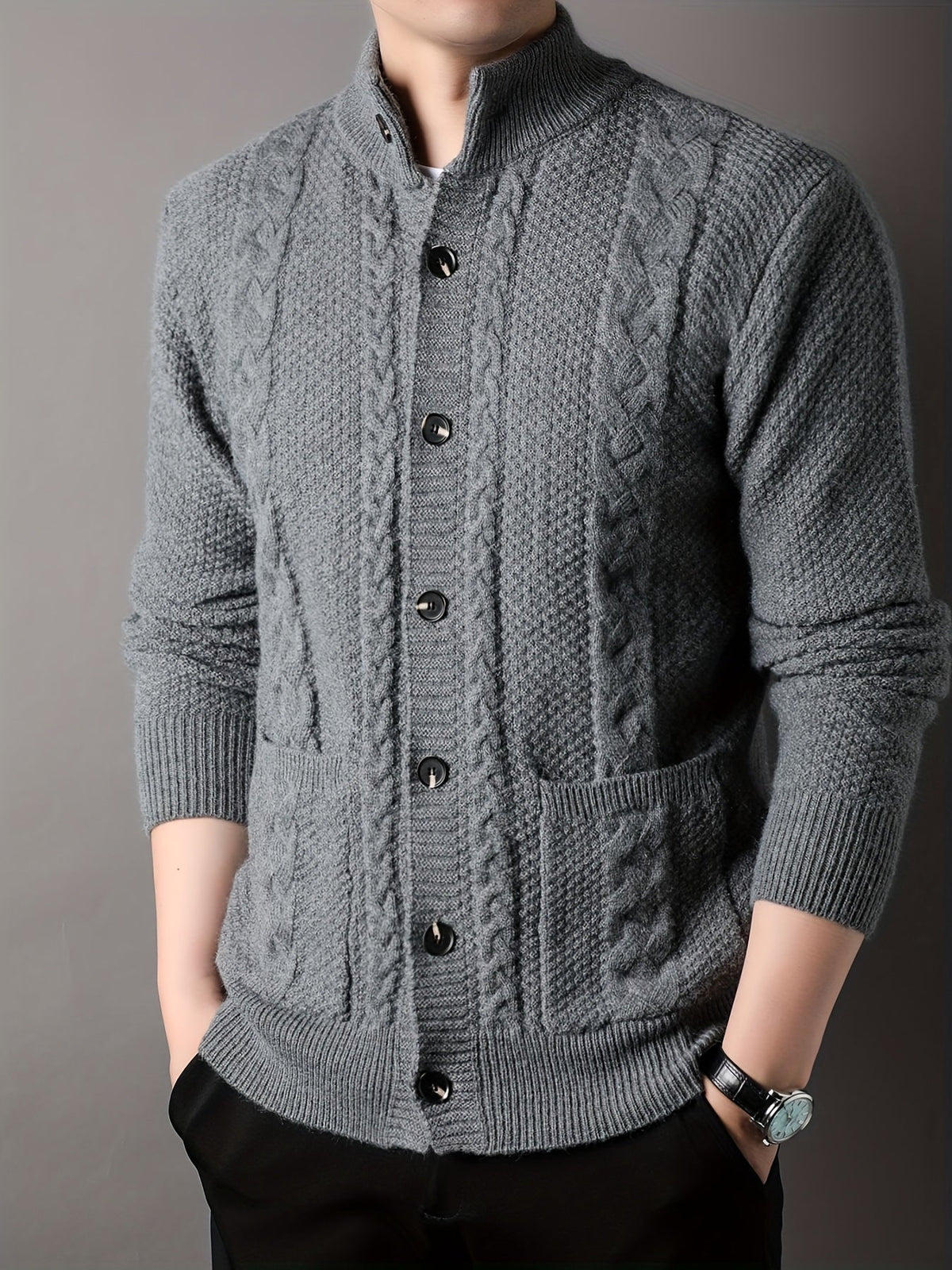 Percival | Textured Button-Up Cardigan