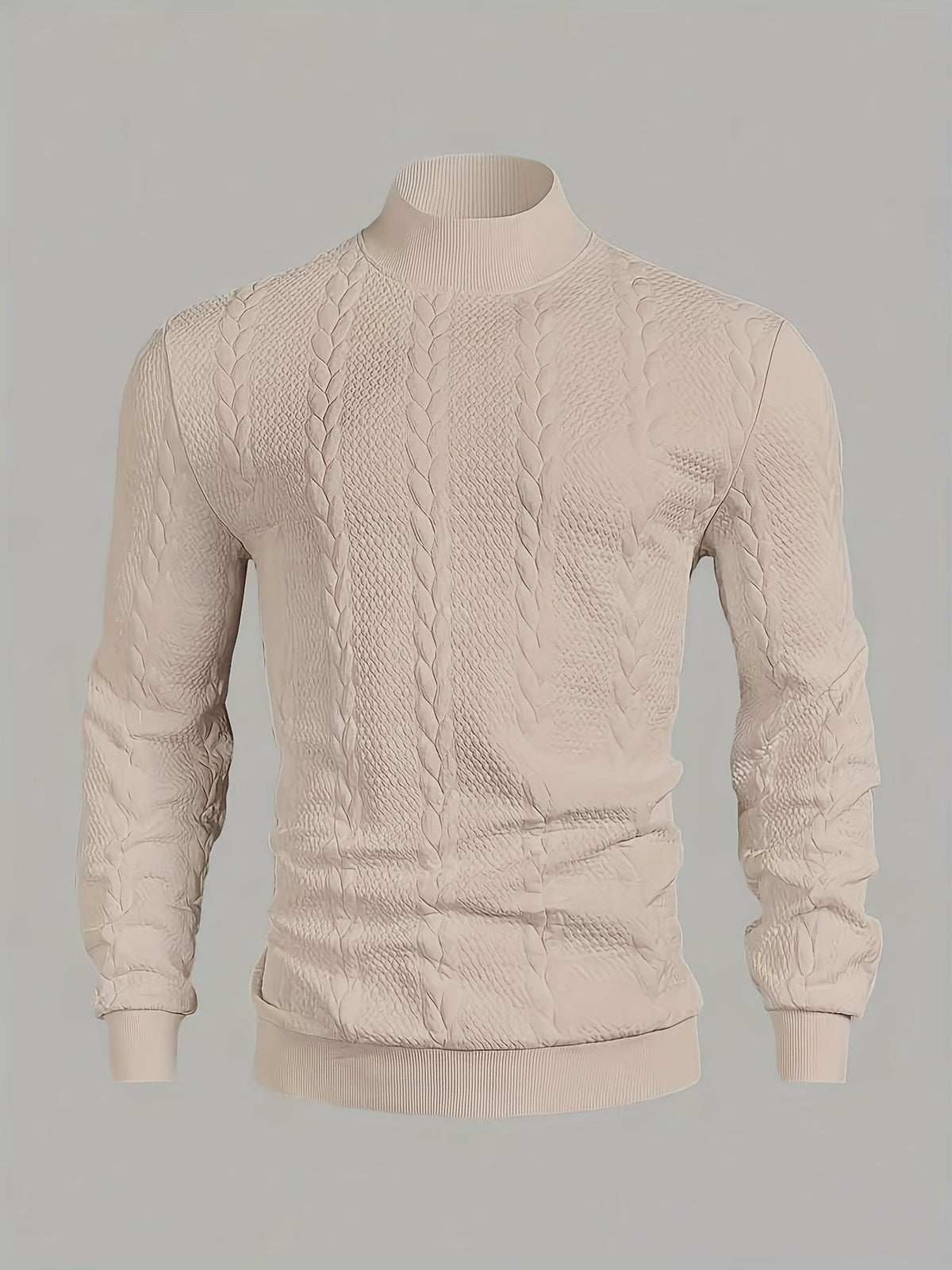 Brennan | Cozy Textured High-Neck Sweatshirt