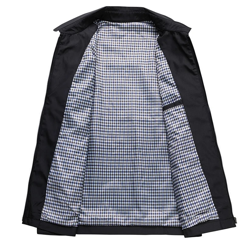Minimalist Zip Front Casual Summer Jacket for Men