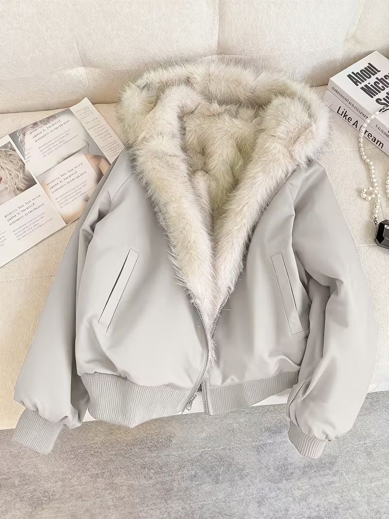 Cozy & Chic Women's Bomber Jacket