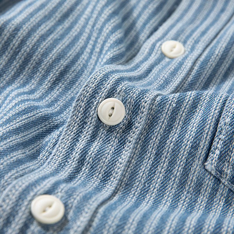 Striped Loose Button-Up