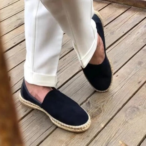 OLD MONEY Tressed Suede Loafers