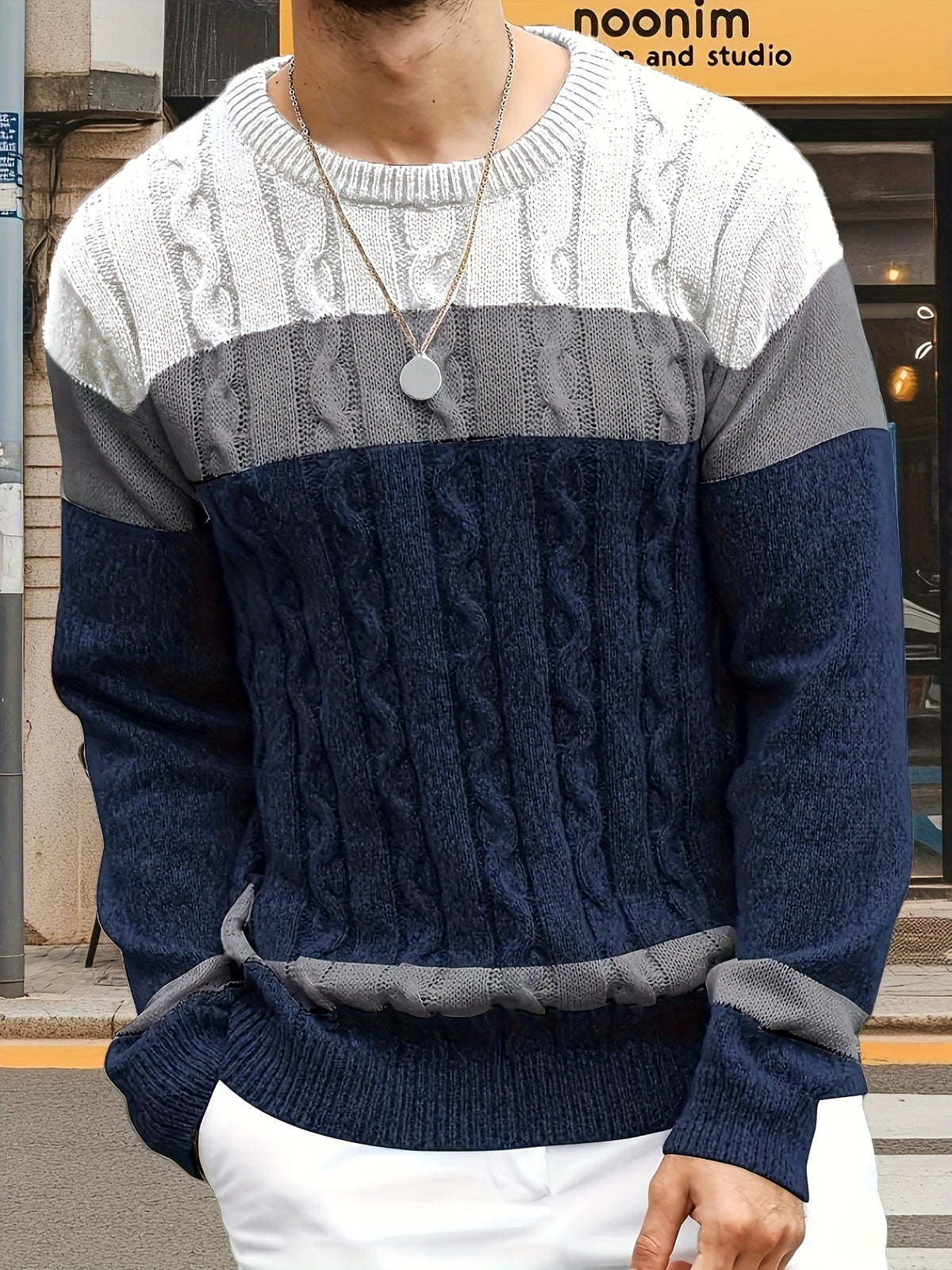 Bradley | Chunky Cable-Knit Sweater with Texture