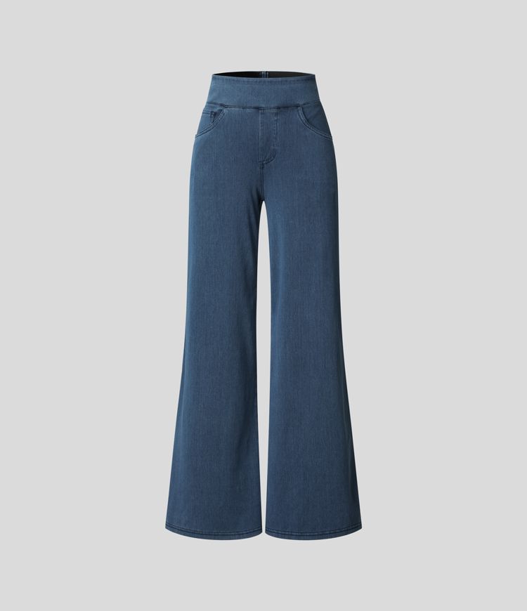 Ladies' Comfy High-Waisted Stretch Trousers | Stylish, Smooth and Flattering