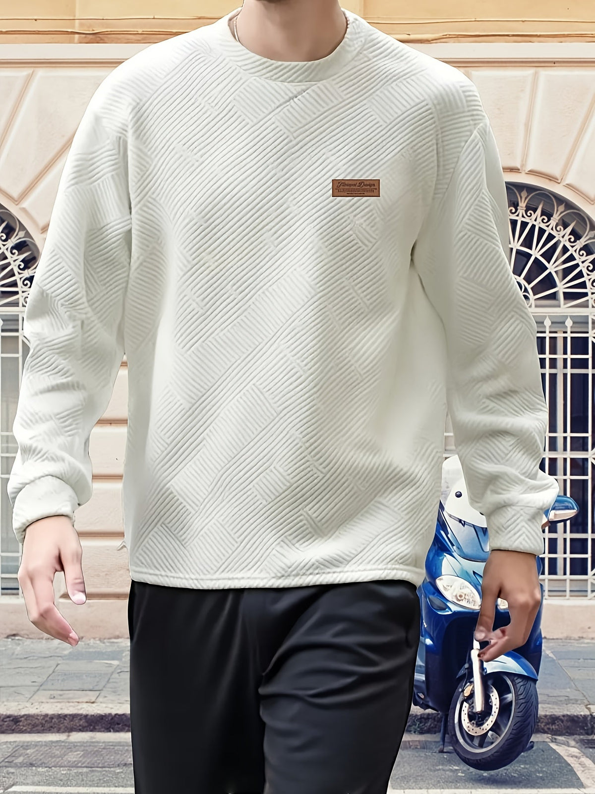 Camden | Textured Crew Neck Pullover