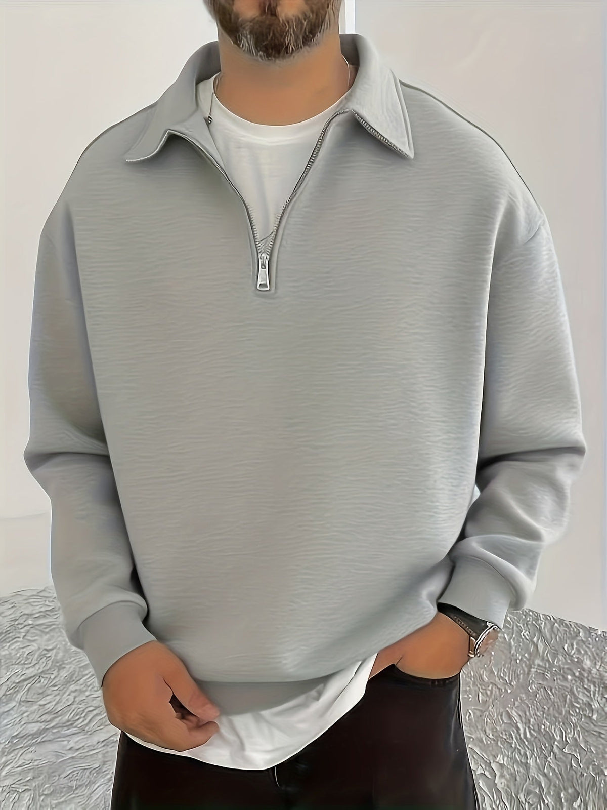 Gideon | Half-Zip Sweatshirt with Collar