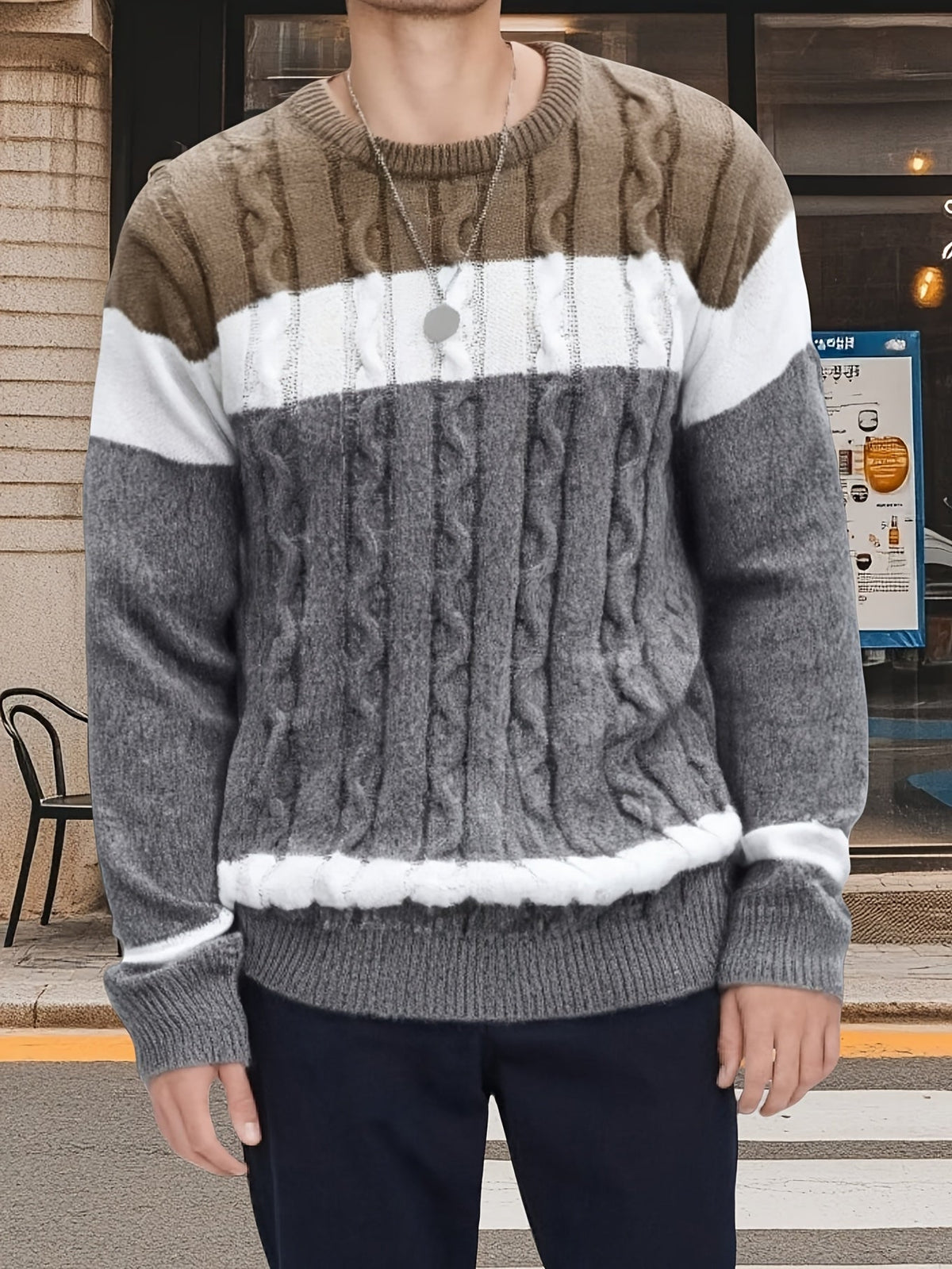 Bradley | Chunky Cable-Knit Sweater with Texture