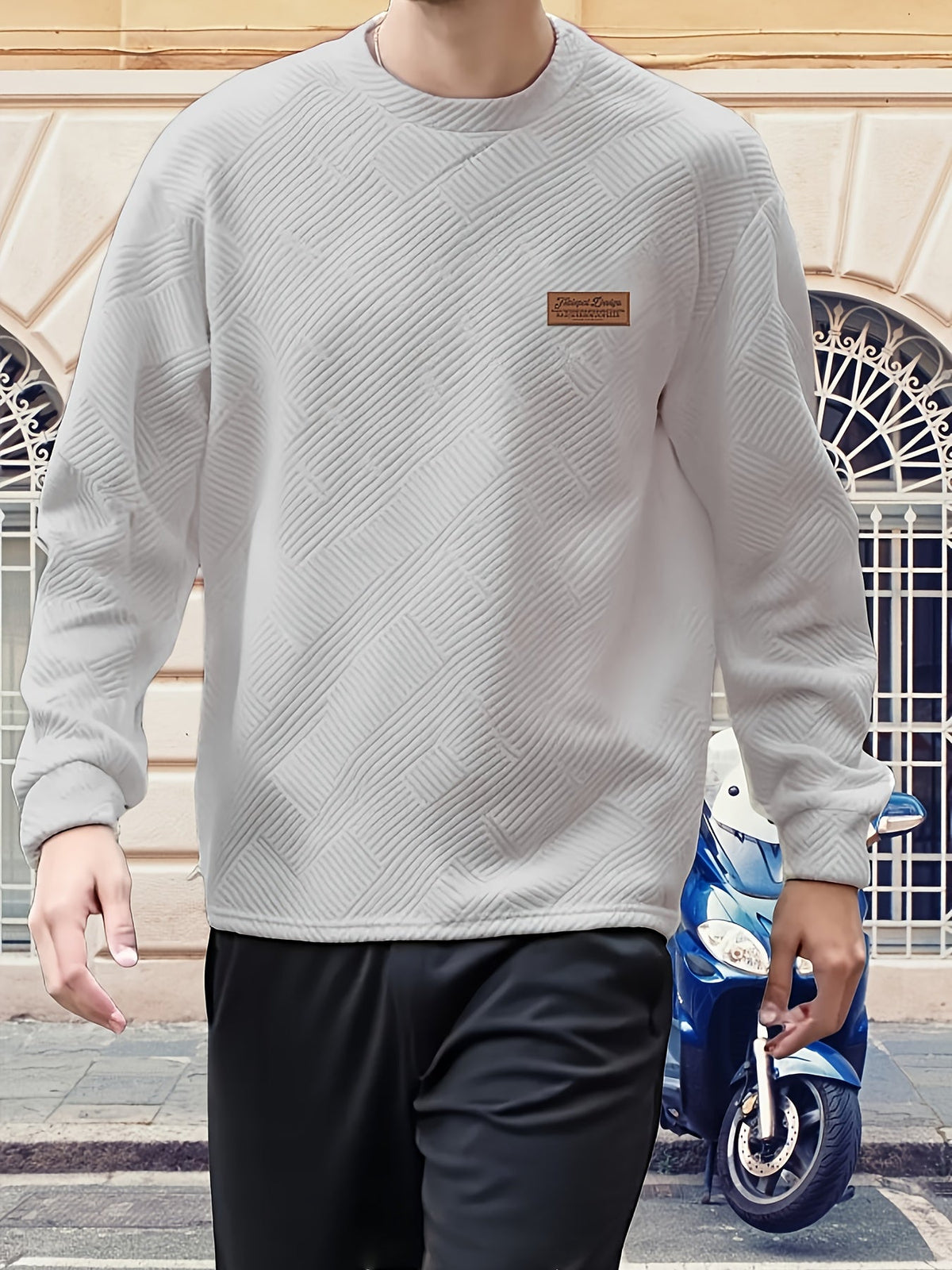 Camden | Textured Crew Neck Pullover