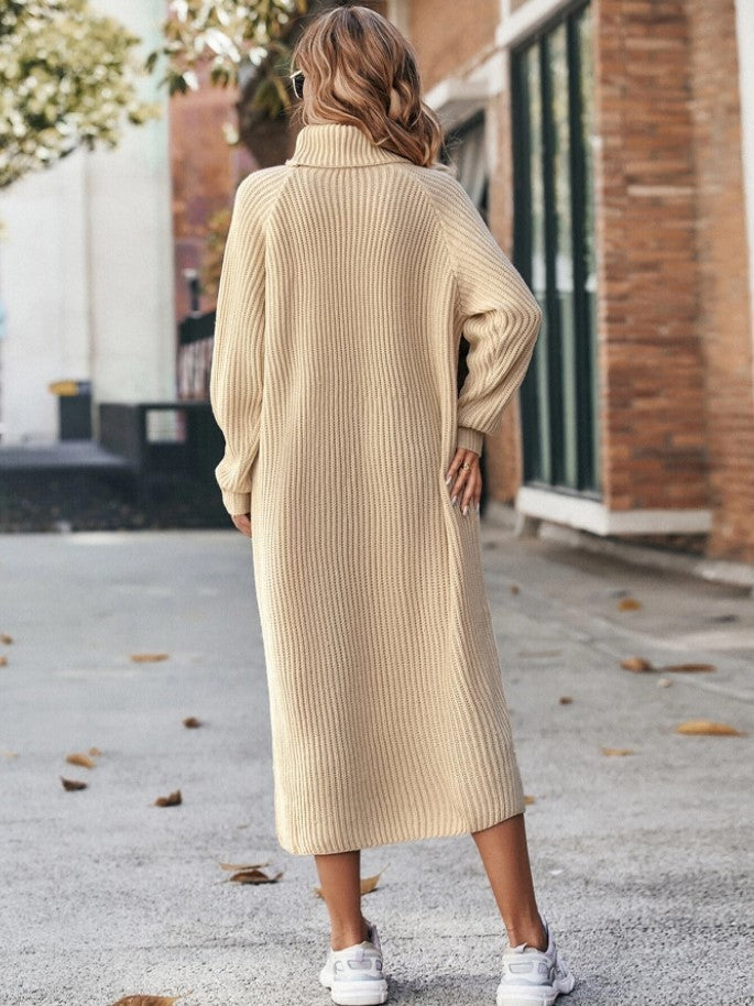 Alva | Polo Collar Long Knit Dress