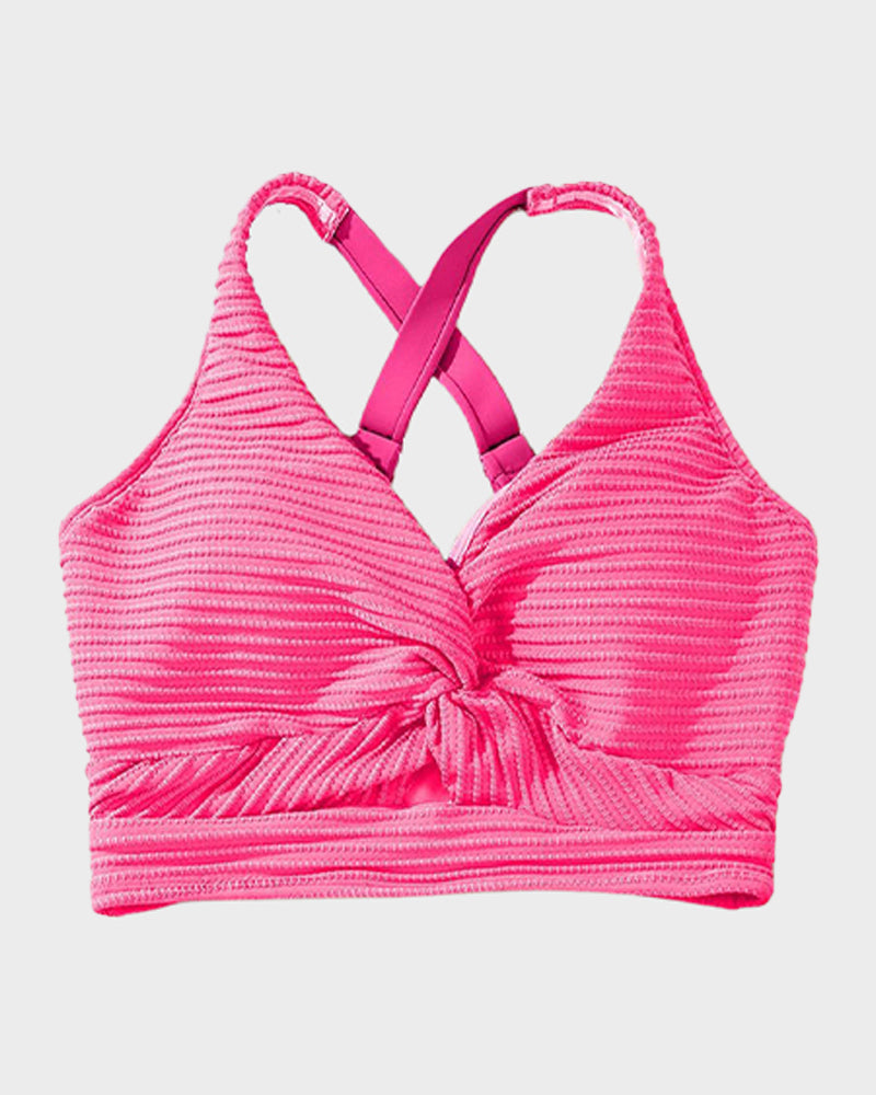 Ribbed High-Waisted Bikini Set for Women
