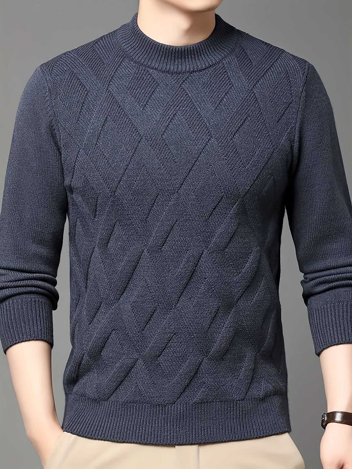 Leland | Textured Mock Neck Sweater