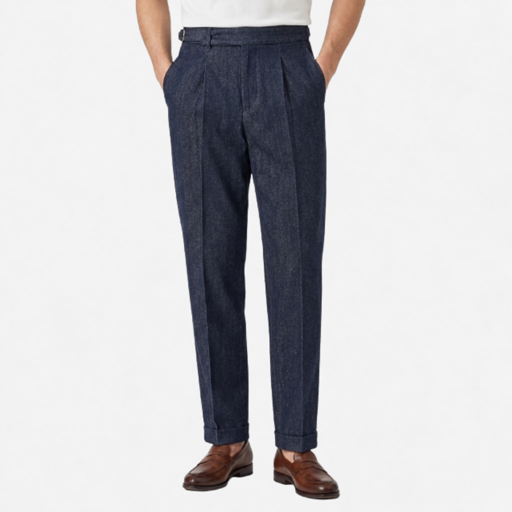 OLDMONEYLOOK | Men’s Refined Stretch Straight Leg Pants