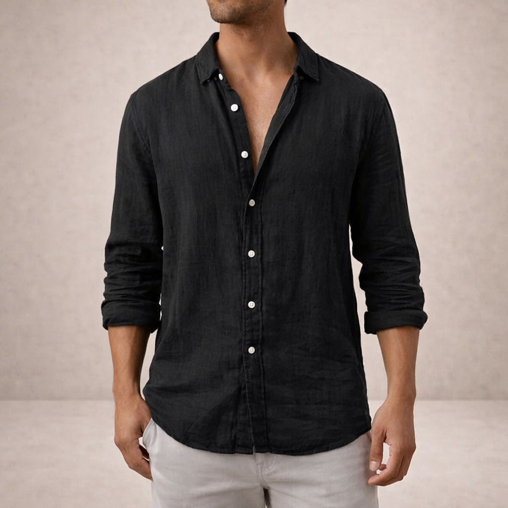 Regular Fit Linen Summer Shirt for Men