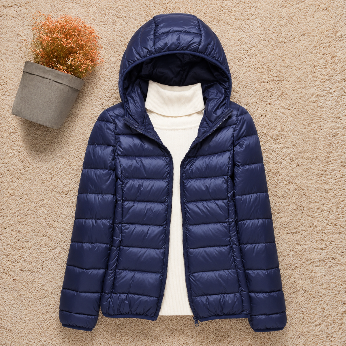 Lightweight & Cozy Women's Hooded Jacket