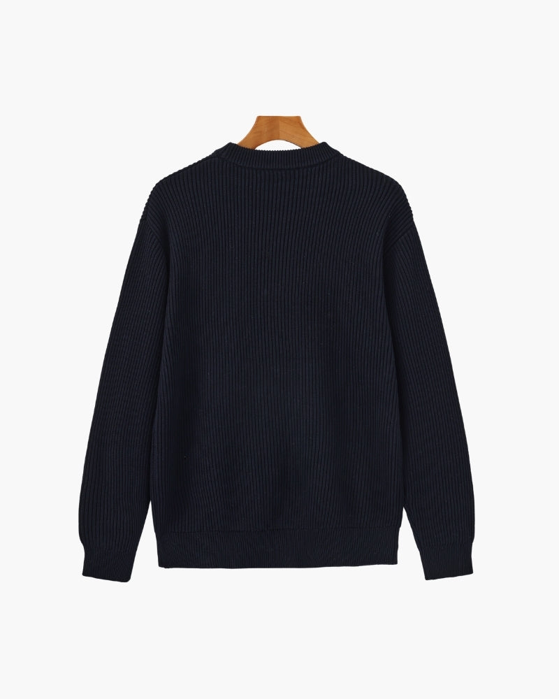 Rib Knit Crew Neck