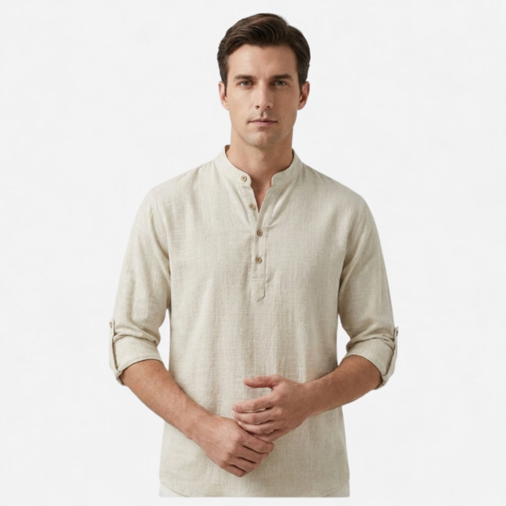OLDMONEYLOOK | Men's Classic Linen Short Sleeve Shirt
